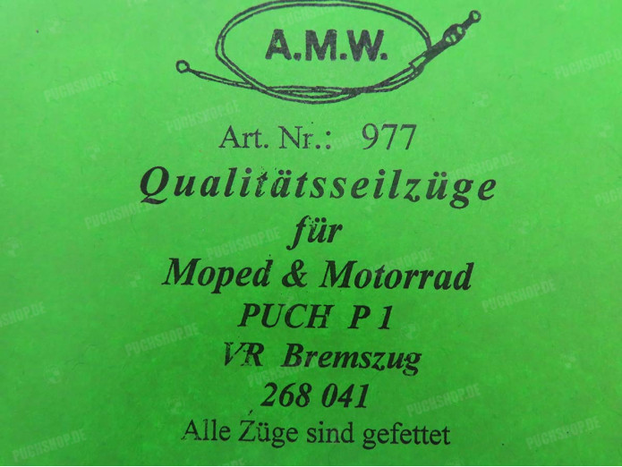 Cable Puch P1 brake cable front A.M.W.